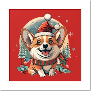 Christmas Santa Claus Welsh Corgi - christmas dog - On The Naughty List, And I Regret Nothing Posters and Art